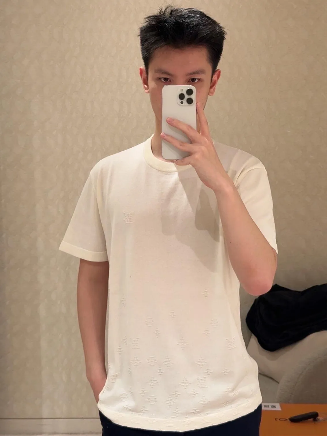 Louis Vuitton/Louis Vuitton Gradient presbyopic gradient jacquard short sleeves